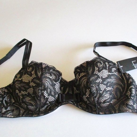 Paramour by Felina Sophia full figure balconette counter bra In Black Lace NWT - Picture 4 of 12